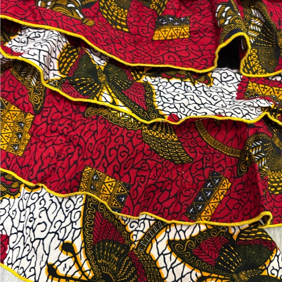 African Patterned Ruffle Skirt - Picture 3 of 6